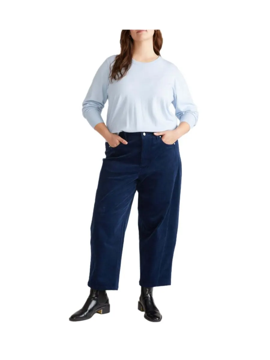 Женские вельветовые брюки Dakota Twisted Leg Universal Standard — изображение 2 из 5, синий