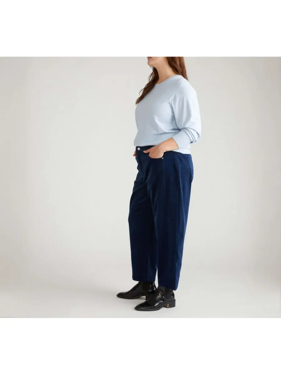 Женские вельветовые брюки Dakota Twisted Leg Universal Standard — изображение 4 из 5, синий