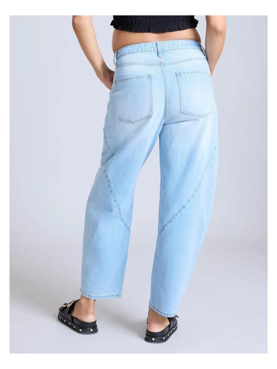 Джинсы-бочонки для беременных Under the Belly Barrel Leg Jeans - Материнство Motherhood Maternity — изображение 2 из 5