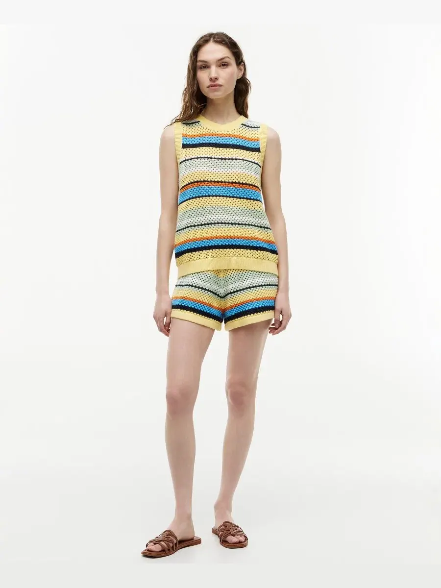 Женский вязаный крючком топ без рукавов Tommy Hilfiger — изображение 2 из 7, мульти