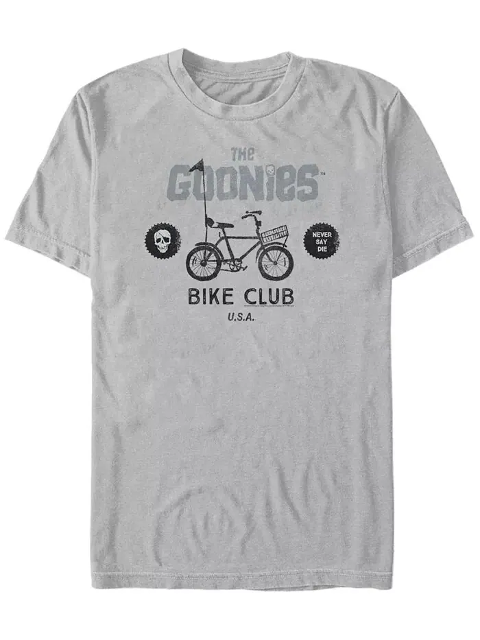 Мужская футболка с коротким рукавом The Goonies 1985 Goonies Bike Club Fifth Sun — изображение 1 из 1, серебристый