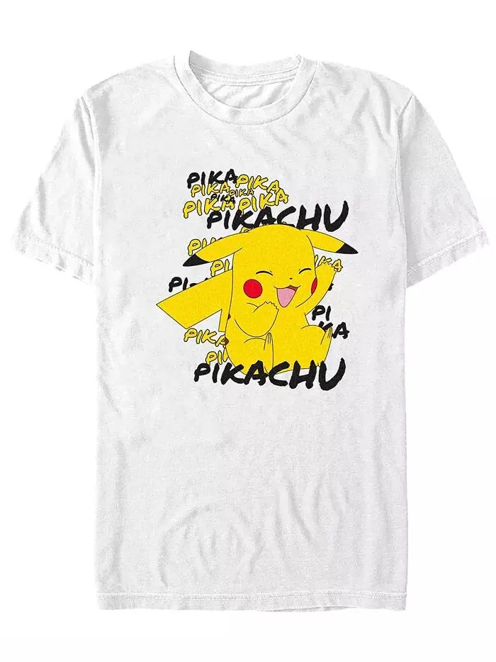 Футболка мужская с коротким рукавом «Pokemon Pikachu Cracks a Joke» Fifth Sun — изображение 1 из 1, белый