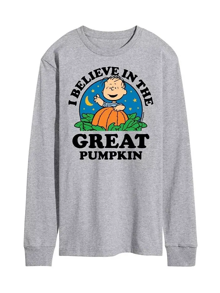 Мужская футболка Peanuts Believe in Great Pumpkin AIRWAVES — изображение 1 из 2, серый