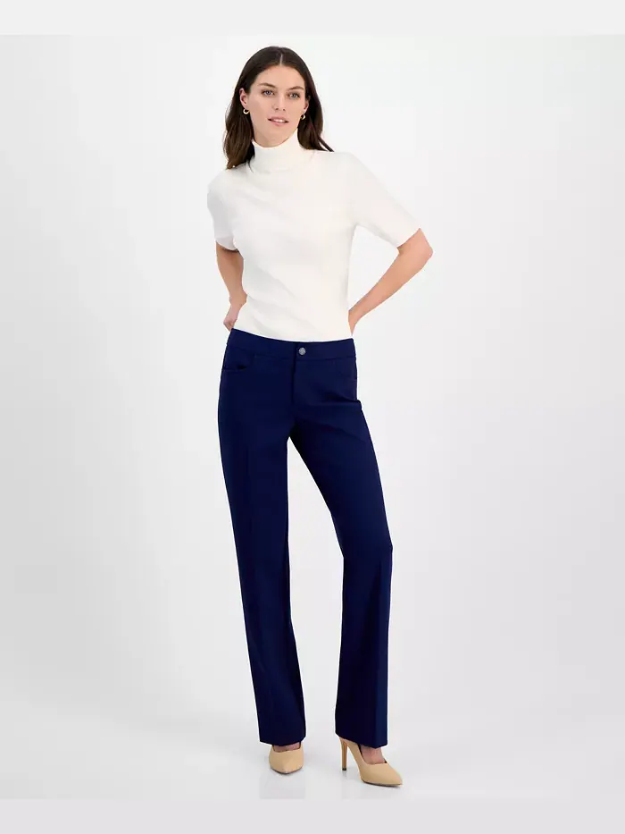 Женские компрессионные брюки с расклешенными штанинами Anne Klein — изображение 1 из 4