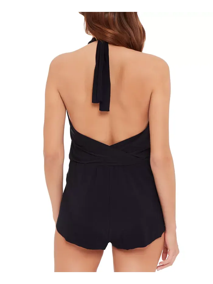 Женский однотонный купальник Bianca Swim Romper Magicsuit — изображение 2 из 5, черный