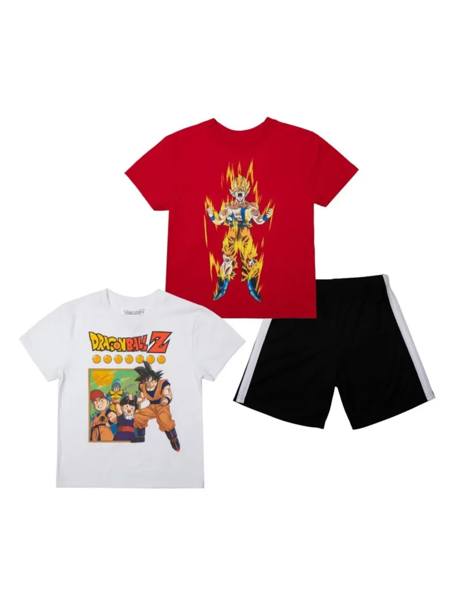 Детский комплект из 3 предметов (футболка и сетчатые шорты, размер XXL) Dragon Ball Z