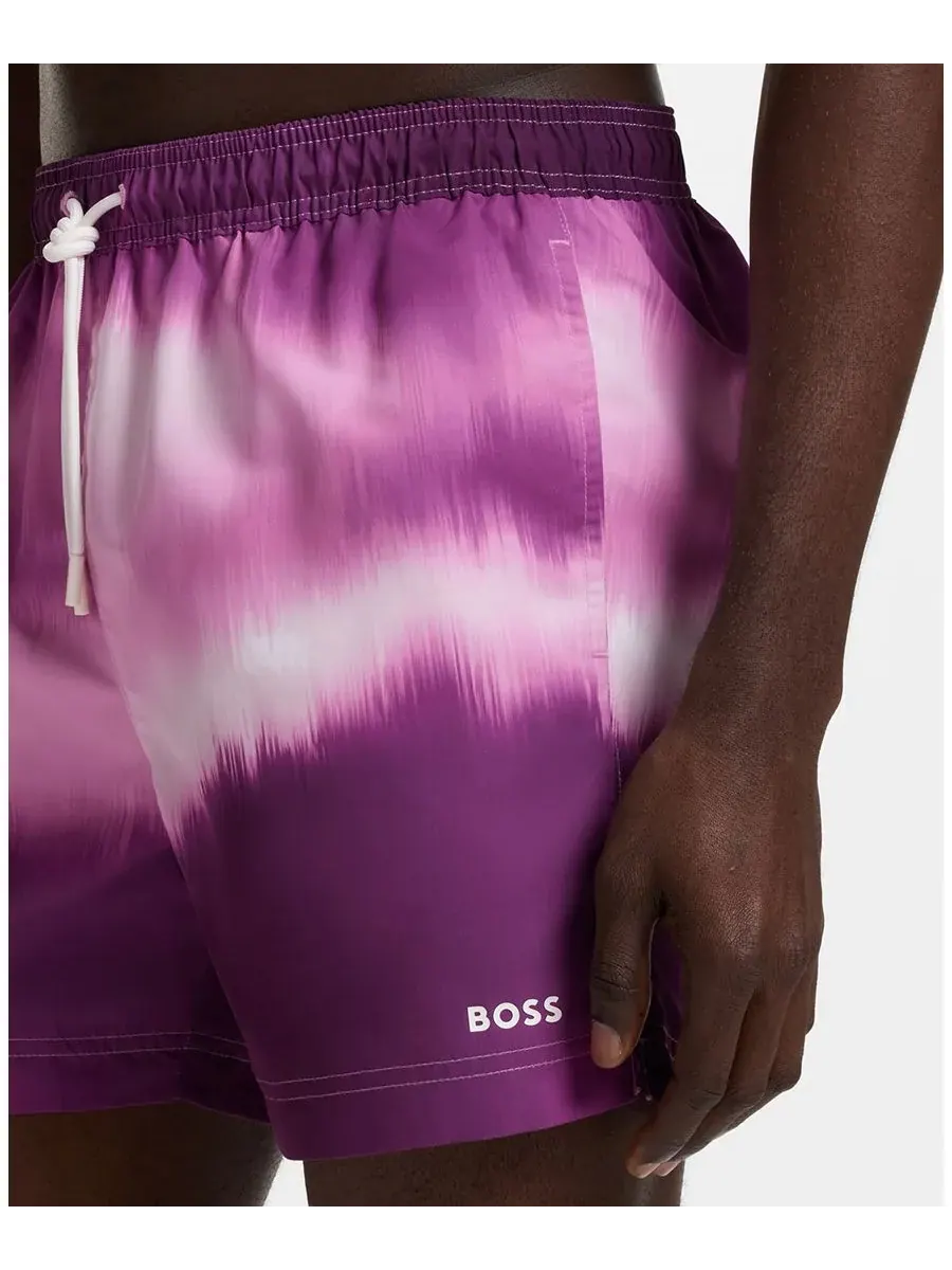 Мужские плавки стандартного кроя, высота 5 дюймов Hugo Boss — изображение 2 из 7, розовый