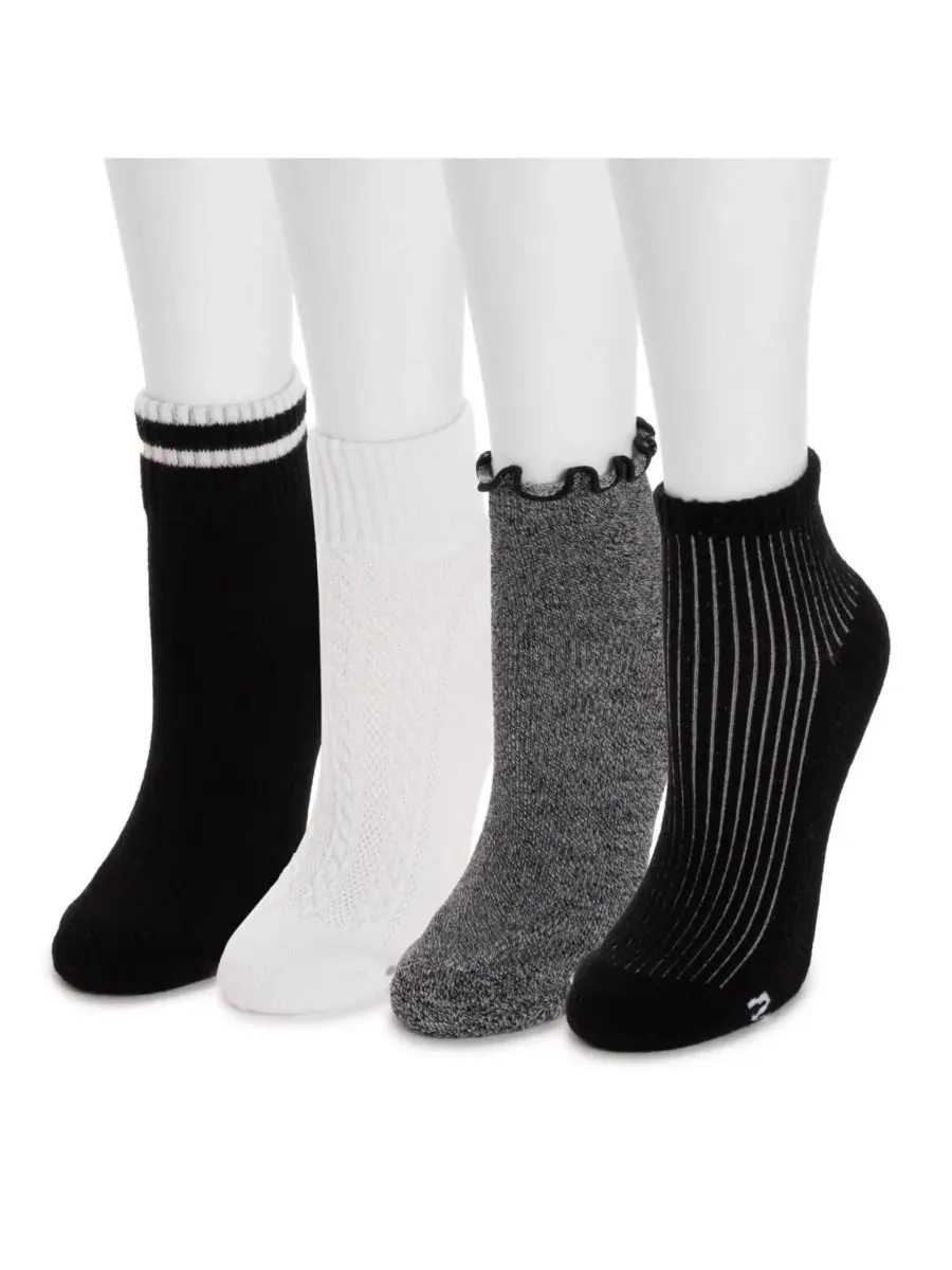 Женские мини-носки Dream Step, упаковка из 4 пар MUK LUKS — изображение 2 из 3, черный