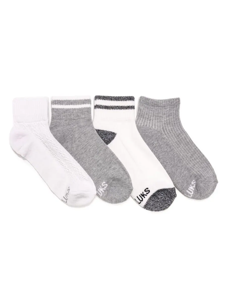 Женские мини-носки Dream Step, упаковка из 4 пар MUK LUKS — изображение 1 из 3, серый