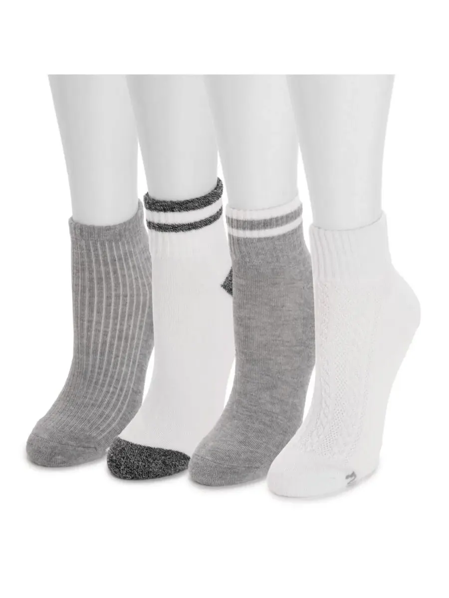 Женские мини-носки Dream Step, упаковка из 4 пар MUK LUKS — изображение 2 из 3, серый