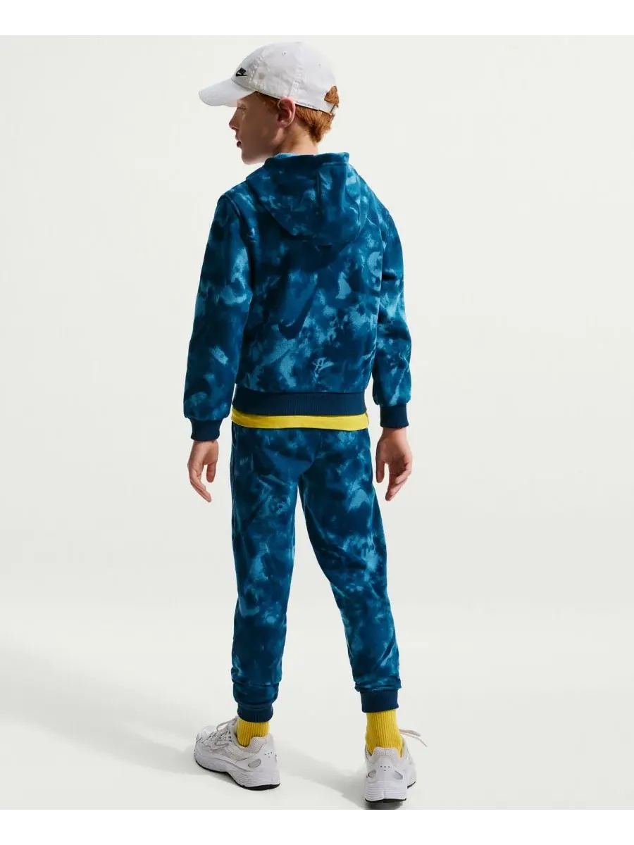 Детская спортивная толстовка с капюшоном от Boys' Sportswear Club Nike — изображение 4 из 4, синий/синий/синий