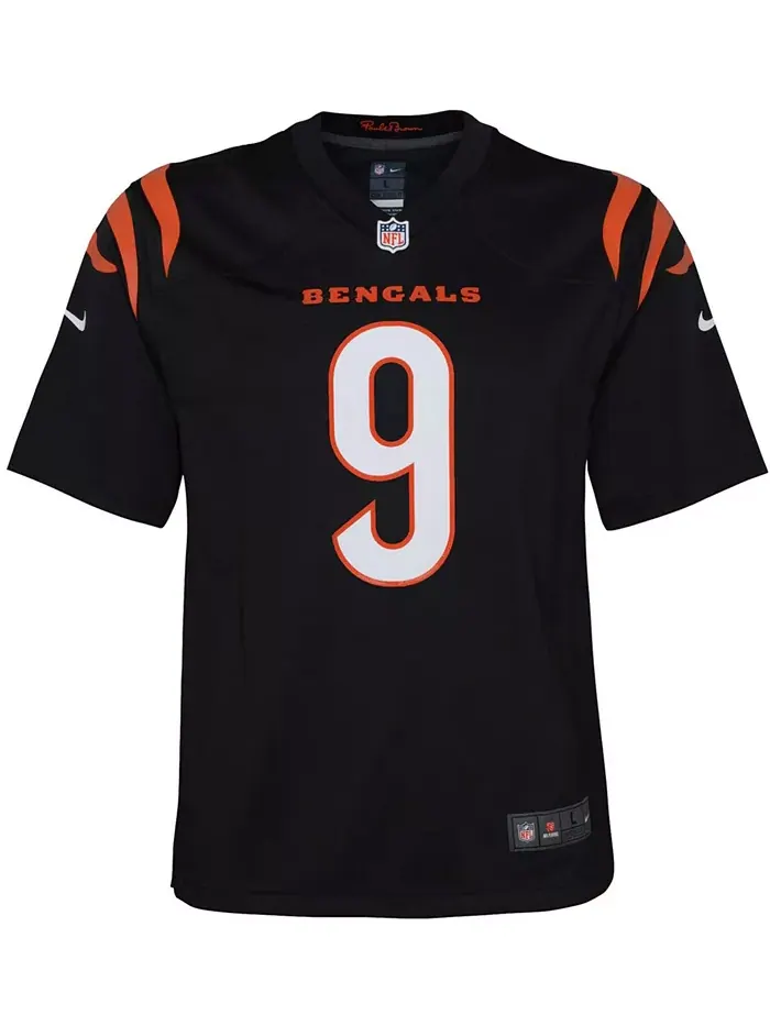 Джерси для игры Cincinnati Bengals Joe Burrow для старших мальчиков и девочек Nike — изображение 4 из 5, оранжевый