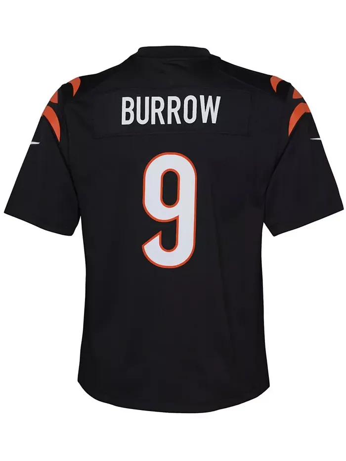 Джерси для игры Cincinnati Bengals Joe Burrow для старших мальчиков и девочек Nike — изображение 5 из 5, оранжевый