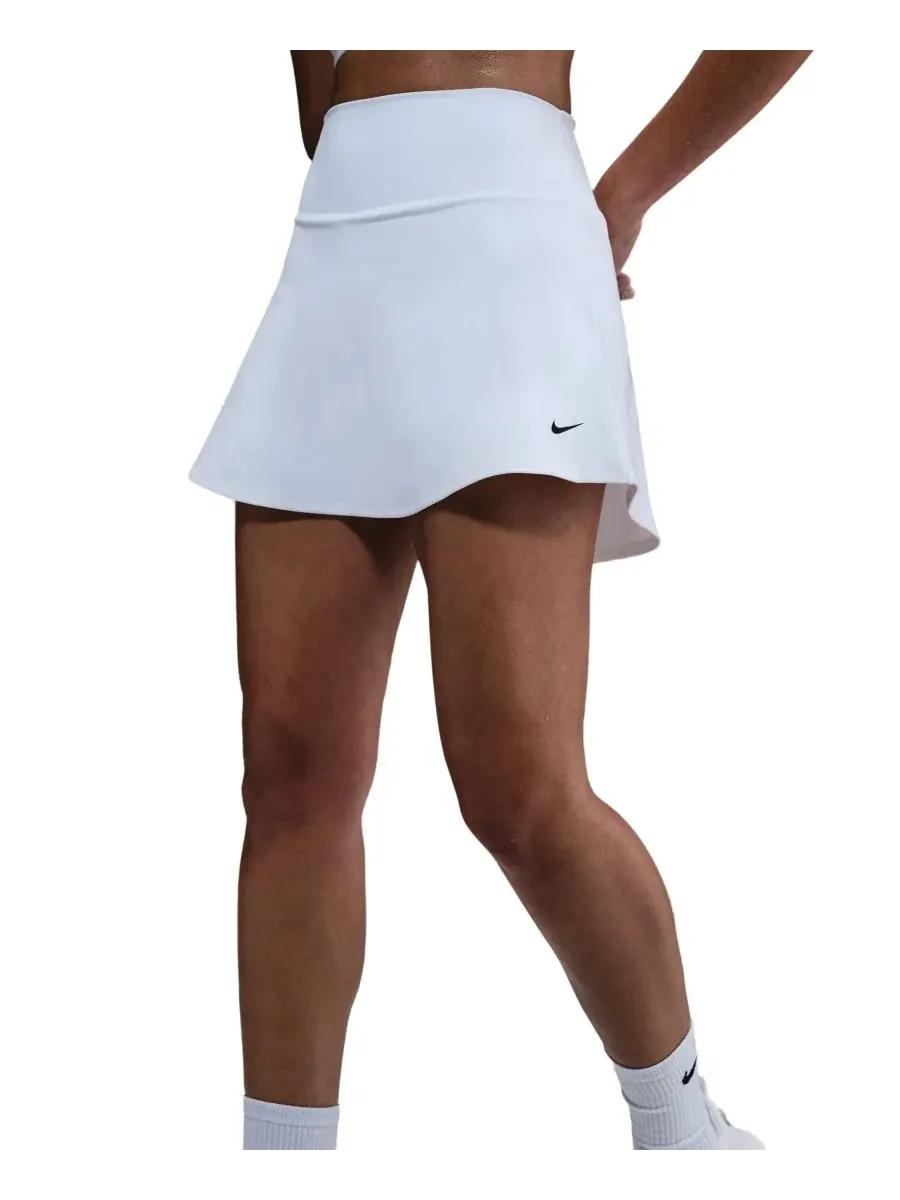 Женская юбка Dri-Fit с логотипом Swoosh Nike — изображение 2 из 5, белый/черный