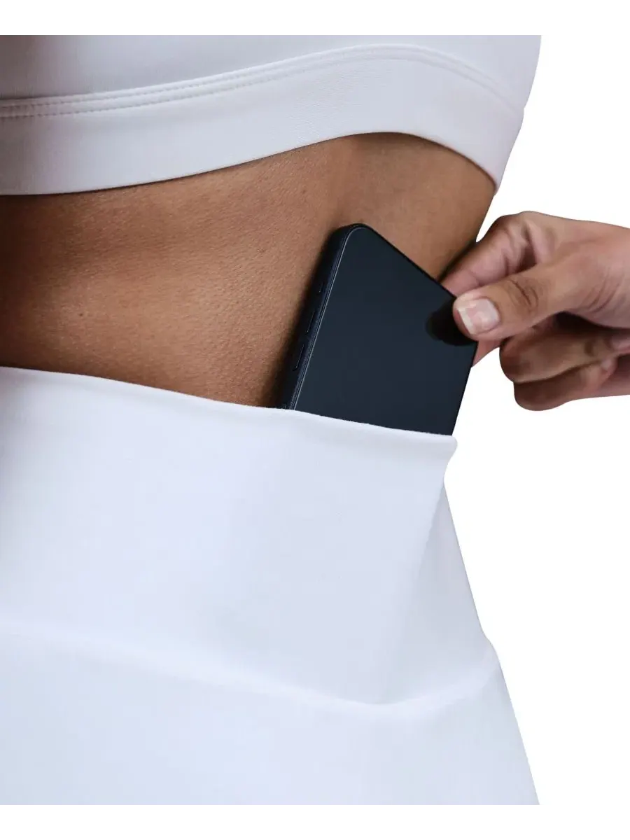 Женская юбка Dri-Fit с логотипом Swoosh Nike — изображение 4 из 5, белый/черный