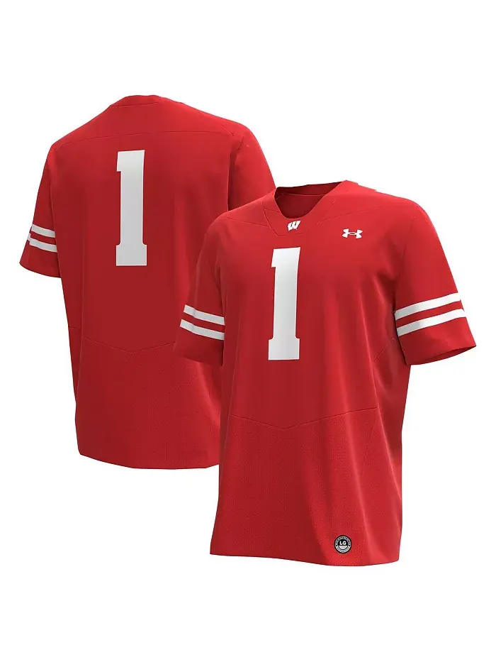 Футболка-реплика Wisconsin Badgers мужская 1 Under Armour — изображение 1 из 5, красный