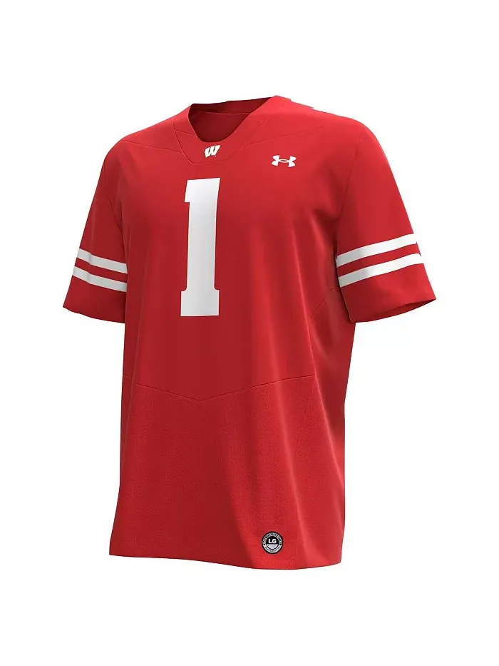 Футболка-реплика Wisconsin Badgers мужская 1 Under Armour — изображение 2 из 5, красный