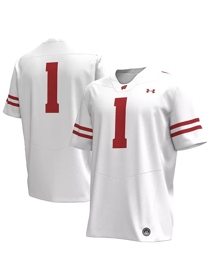 Футболка-реплика Wisconsin Badgers мужская 1 Under Armour — изображение 1 из 3, белый