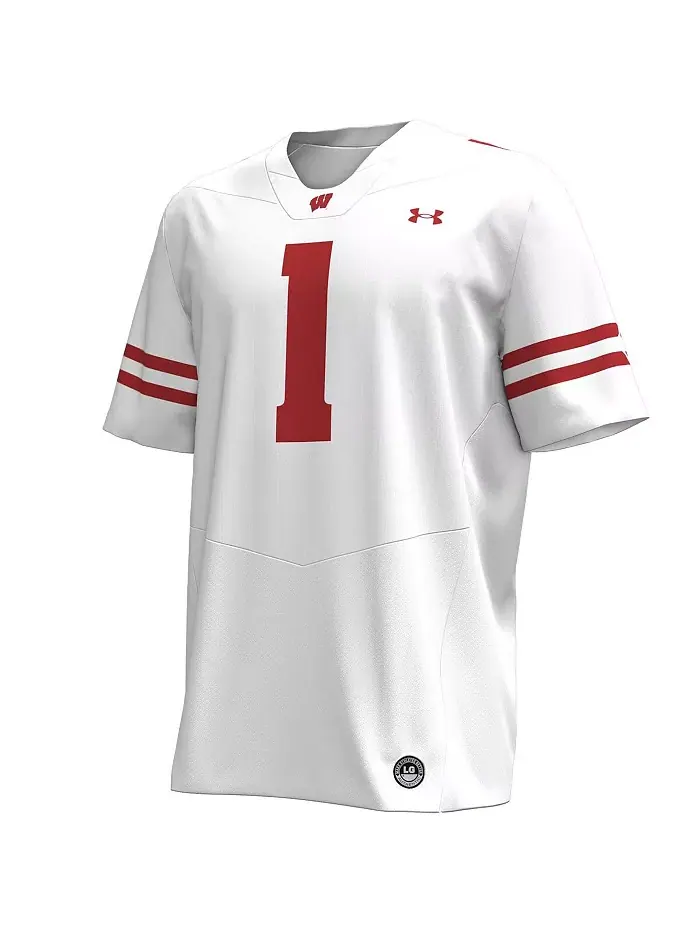 Футболка-реплика Wisconsin Badgers мужская 1 Under Armour — изображение 3 из 3, белый
