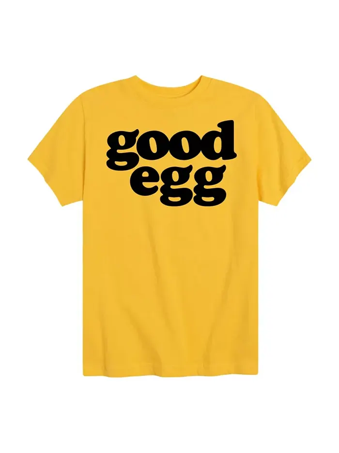 Футболка для мальчиков с принтом "Good Egg" на Пасху Hybrid — изображение 1 из 3, желтый