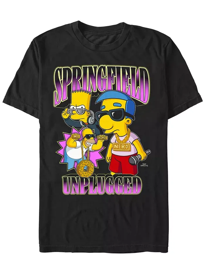 Мужская футболка с коротким рукавом Music Group The Simpsons — изображение 1 из 3, черный