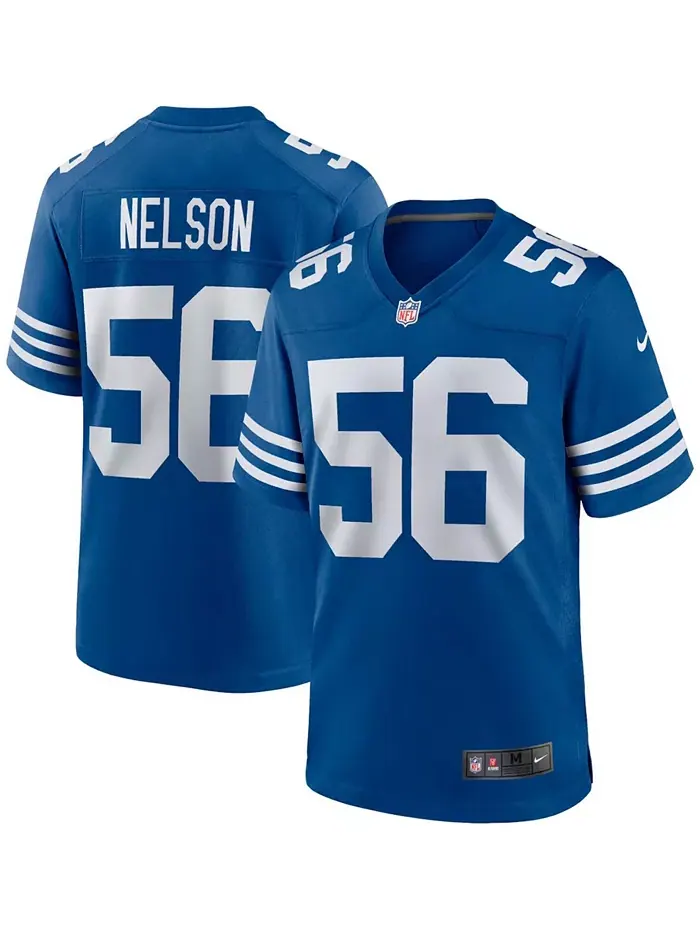 Мужская альтернативная игровая футболка Quenton Nelson Indianapolis Colts Nike — изображение 1 из 3, королевский