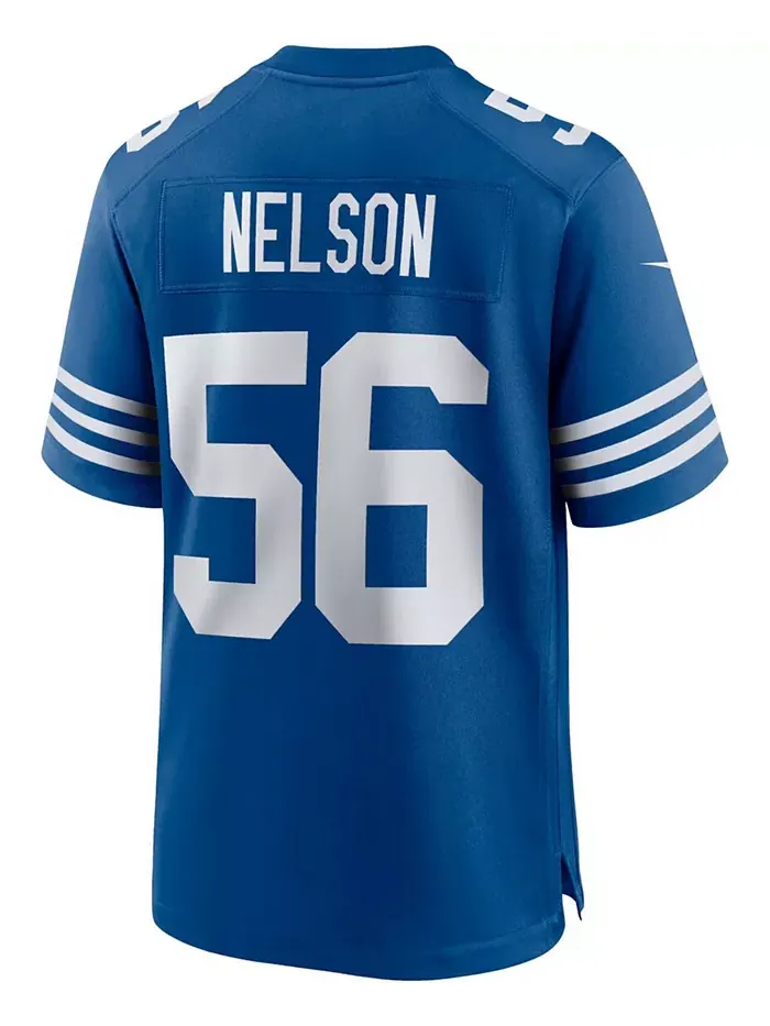 Мужская альтернативная игровая футболка Quenton Nelson Indianapolis Colts Nike — изображение 2 из 3, белый