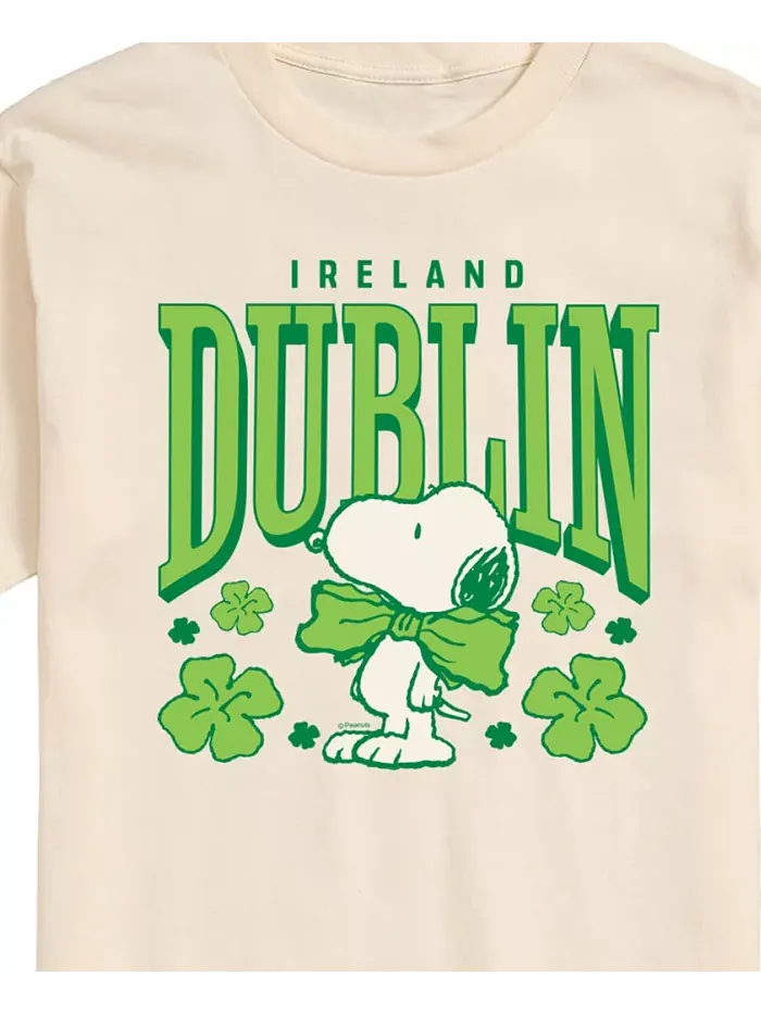Мужская футболка с коротким рукавом Peanuts Dublin Ireland AIRWAVES — изображение 3 из 3, бежевый