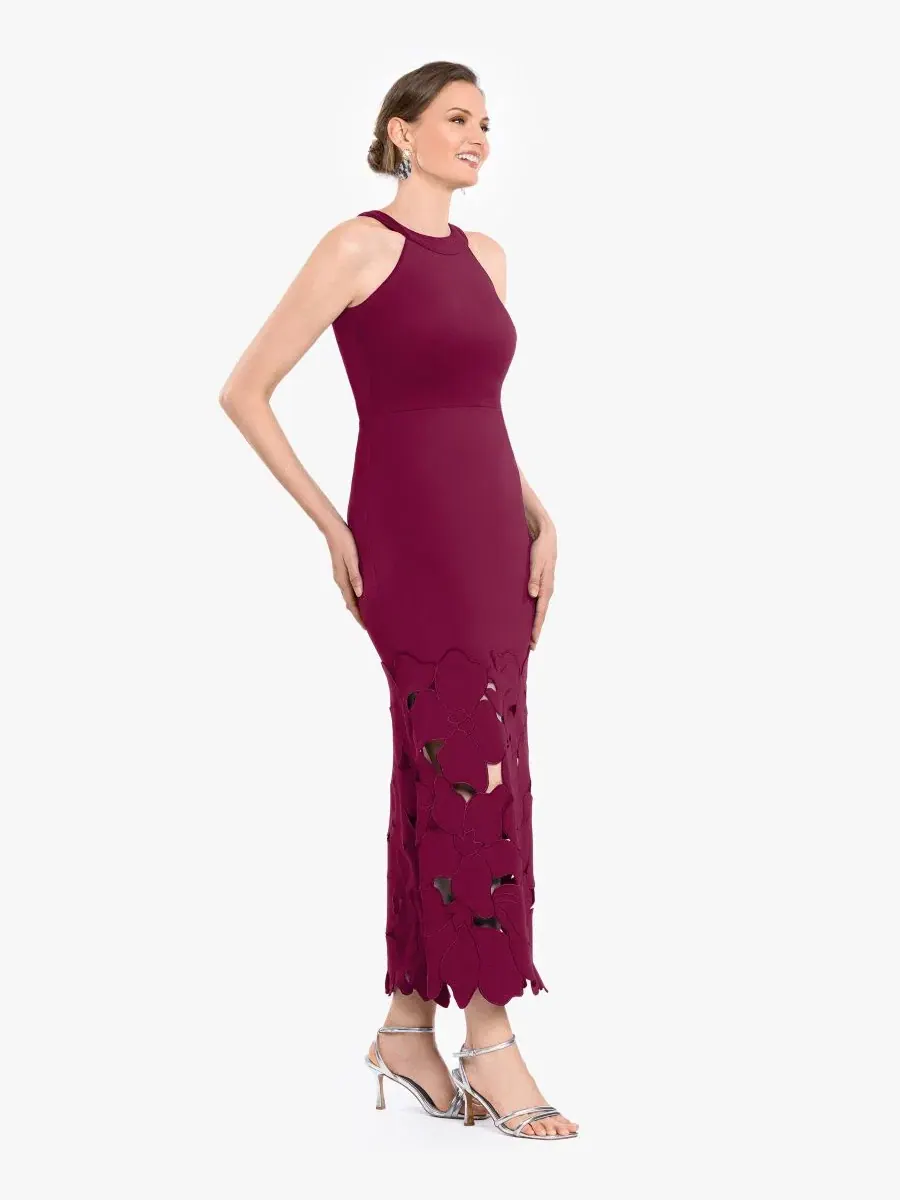 Платье-баллгаун с принтом, модель Petite Sleeveless Halter Neck Dress Betsy & Adam — изображение 2 из 4, красный