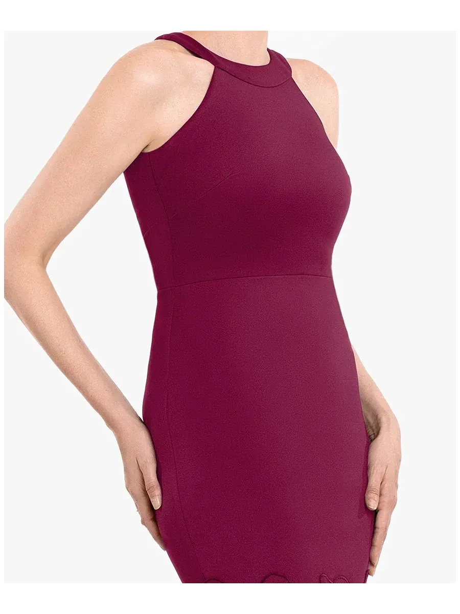 Платье-баллгаун с принтом, модель Petite Sleeveless Halter Neck Dress Betsy & Adam — изображение 3 из 4, красный