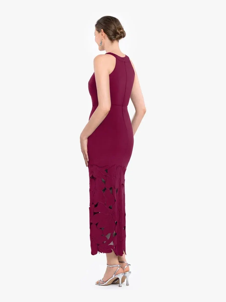 Платье-баллгаун с принтом, модель Petite Sleeveless Halter Neck Dress Betsy & Adam — изображение 4 из 4, красный