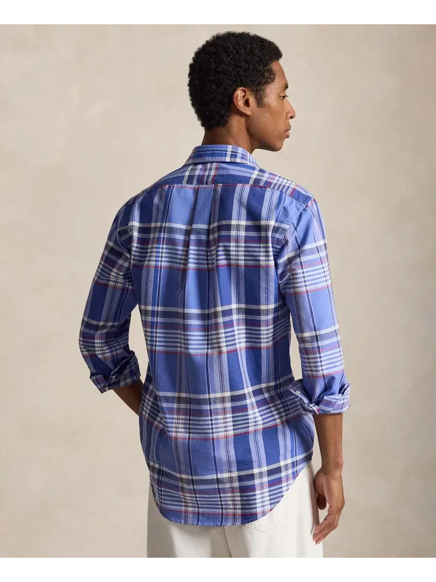 Классическая рубашка с текстурой с принтом The Iconic Rumple Texture Polo Ralph Lauren — изображение 4 из 5