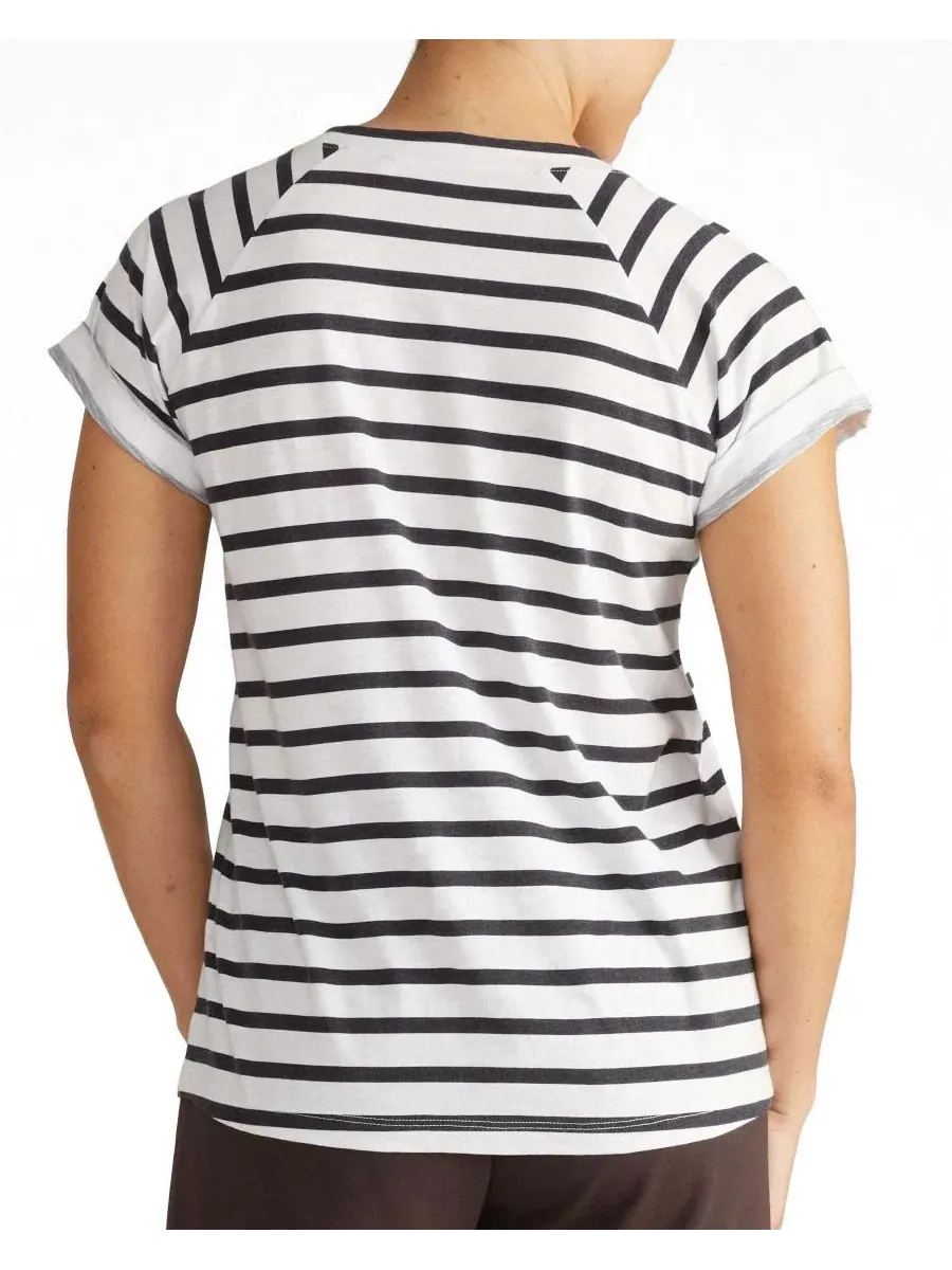 Футболка с длинным рукавом с принтом, модель Light-As-Air Boy Tee Universal Standard, Zen Stripe — изображение 2 из 3