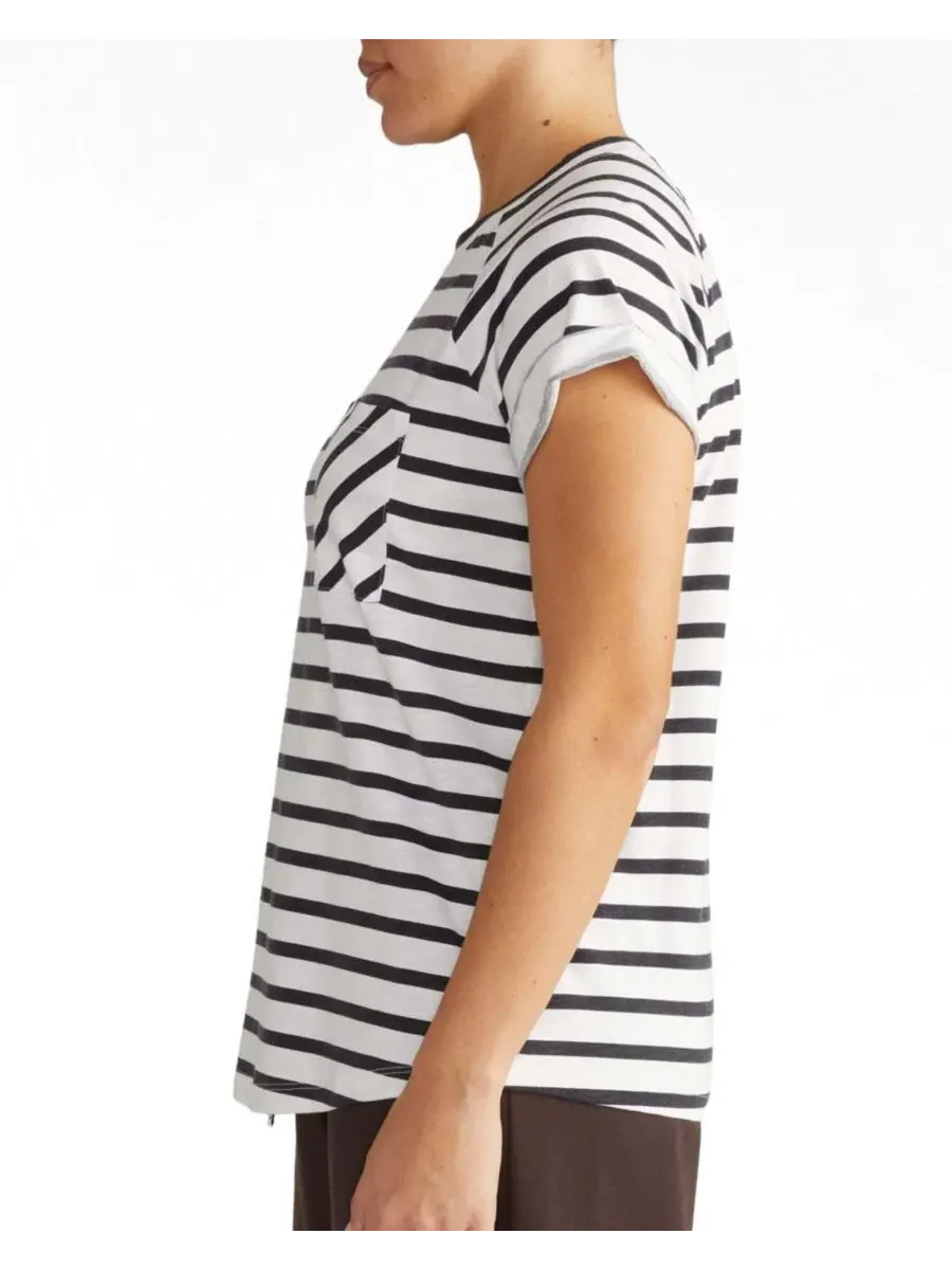 Футболка с длинным рукавом с принтом, модель Light-As-Air Boy Tee Universal Standard, Zen Stripe — изображение 3 из 3