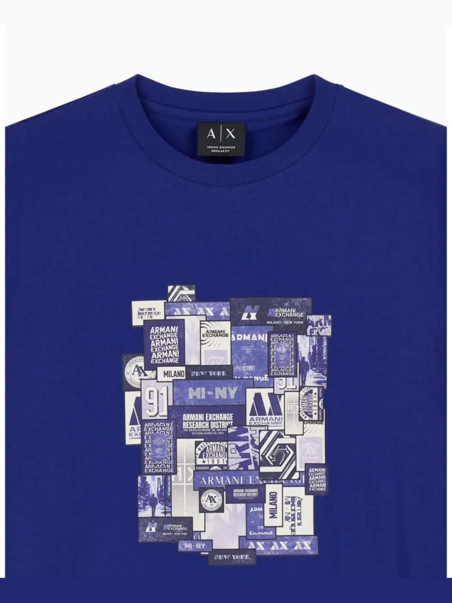 Футболка с принтом Collage Box A|X Armani Exchange — изображение 14 из 15, белый