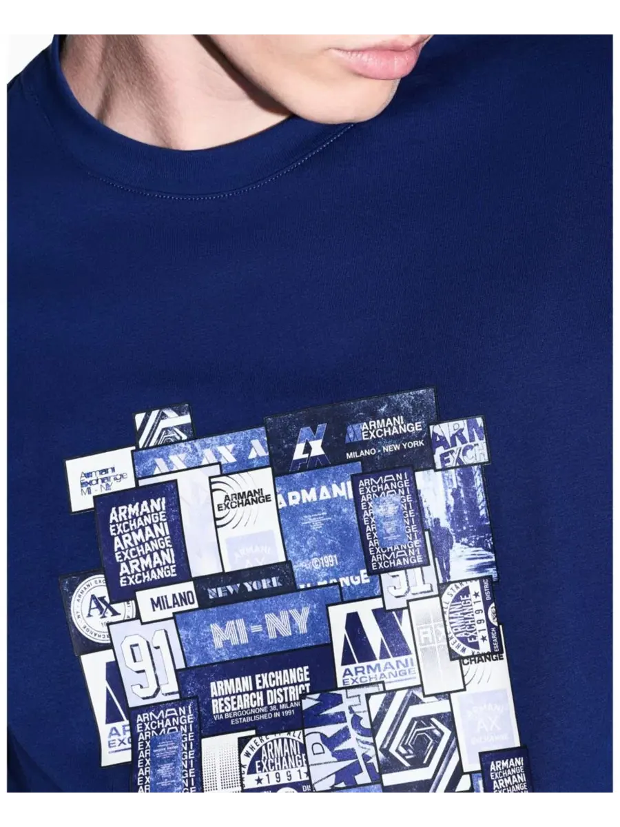 Футболка с принтом Collage Box A|X Armani Exchange — изображение 15 из 15, белый