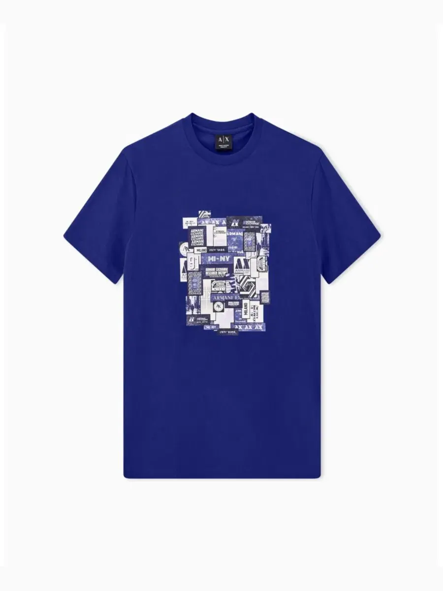 Футболка с принтом Collage Box A|X Armani Exchange — изображение 9 из 15, белый