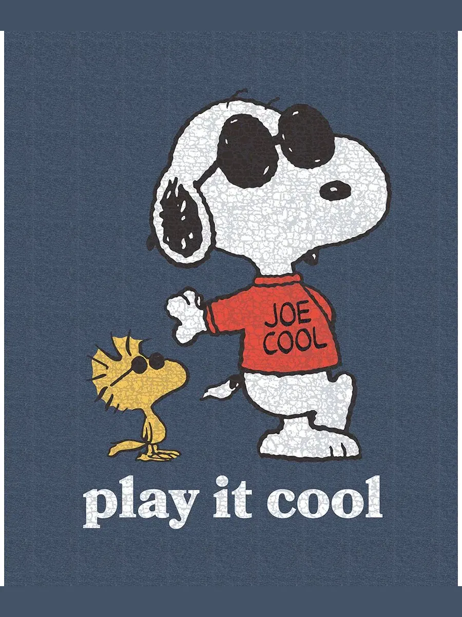 Худи с капюшоном и молнией, классического кроя, с принтом Snoopy Hybrid Apparel — изображение 4 из 4, темно-синий