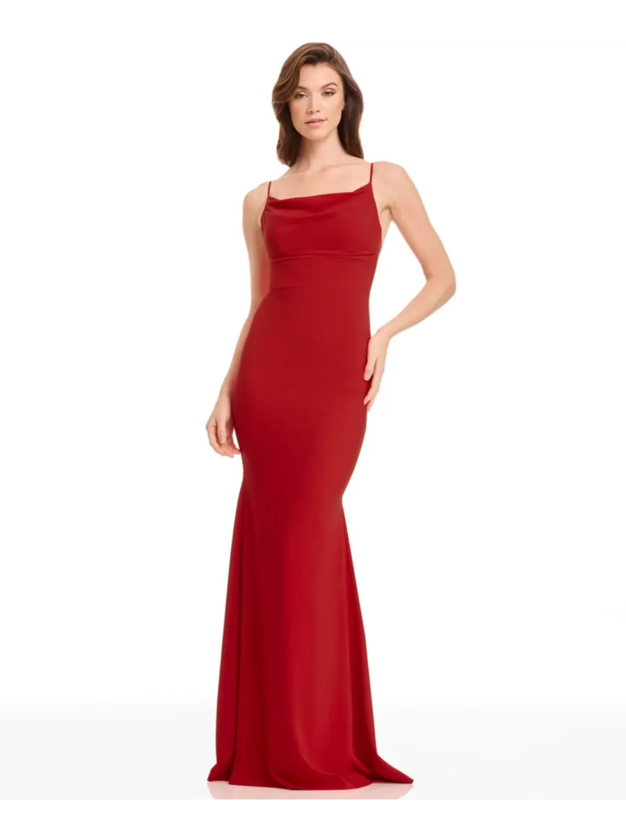 Женское платье Eliana с квадратным вырезом Dress the Population — изображение 1 из 5, красный