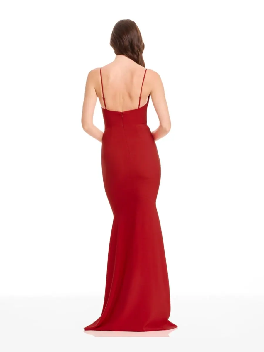 Женское платье Eliana с квадратным вырезом Dress the Population — изображение 5 из 5, красный