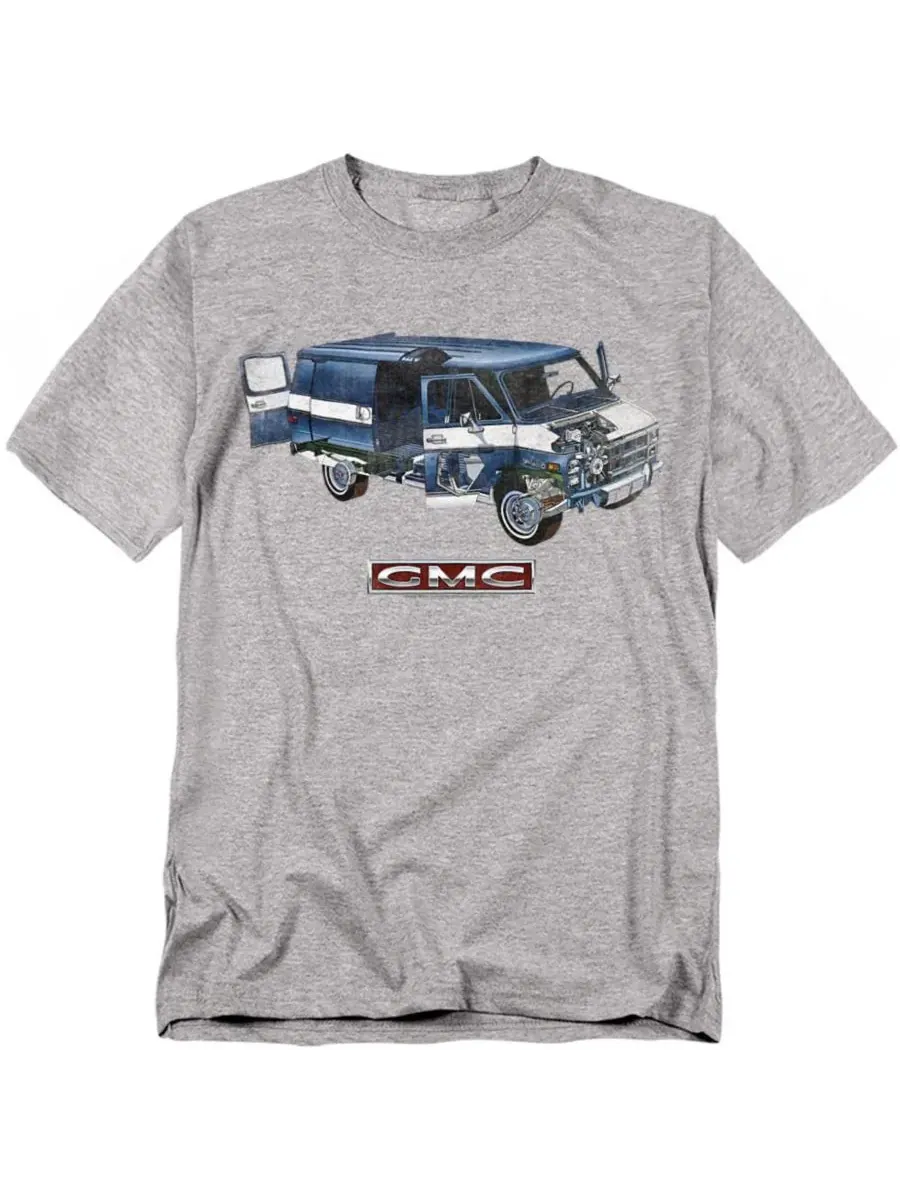 Футболка с принтом Big & Tall GMC Van Logovision — изображение 1 из 3, приглушенный