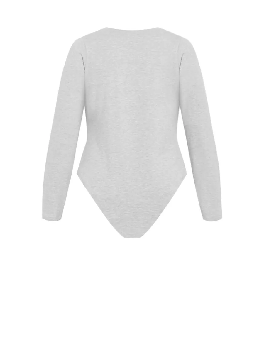 Женский боди Amelila с плиссировкой CITY CHIC — изображение 5 из 5, серый