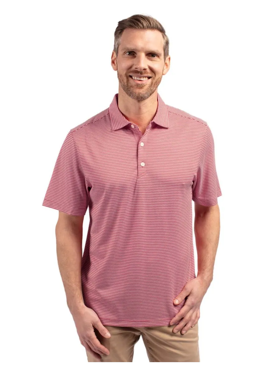 Футболка-поло Forge Eco Double Stripe Stretch Recycled Polo Shirt больших размеров Cutter & Buck — изображение 1 из 3