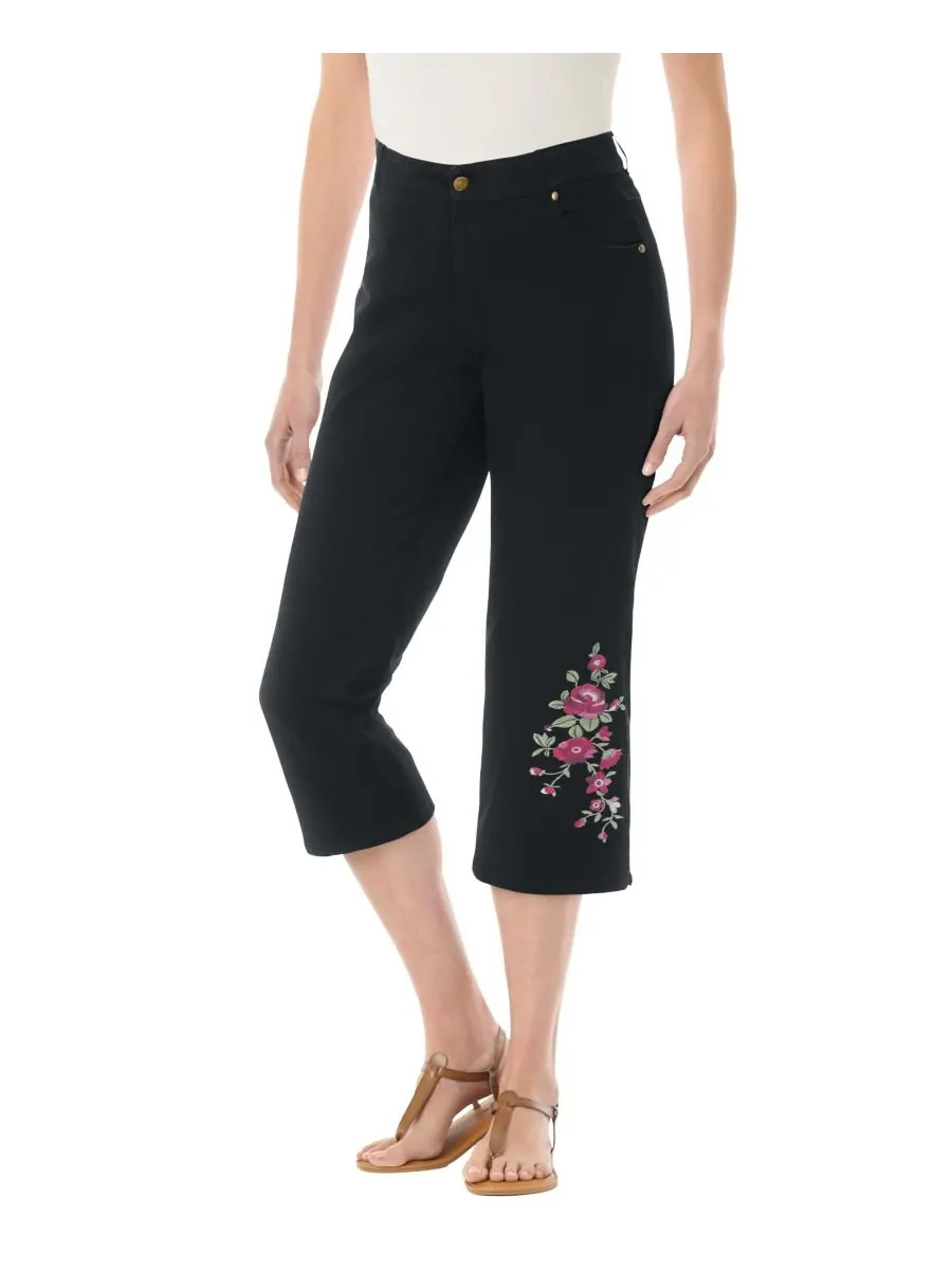 Женские джинсы-капри Within Stretch Denim с пятью карманами Woman Within