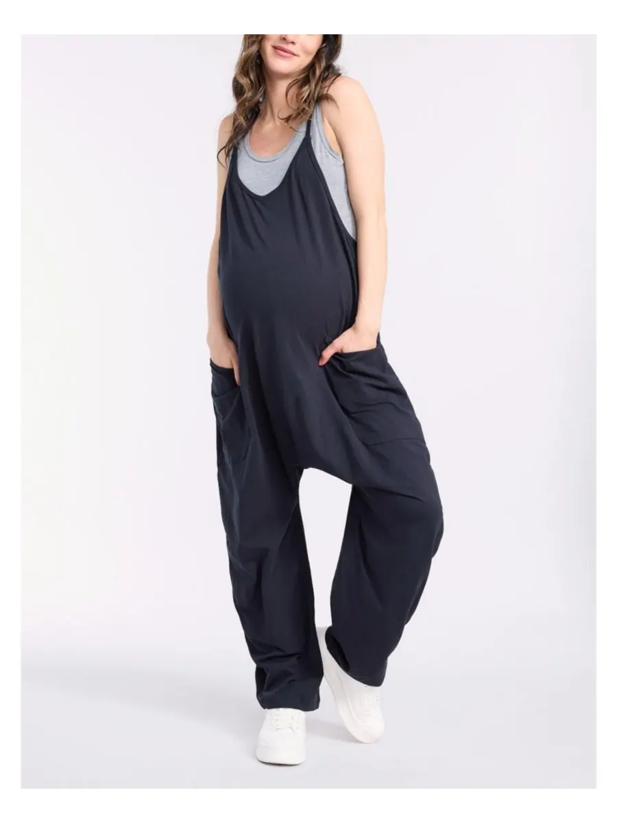 Женский комбинезон без рукавов свободного кроя для беременных Motherhood Maternity — изображение 1 из 5, черный