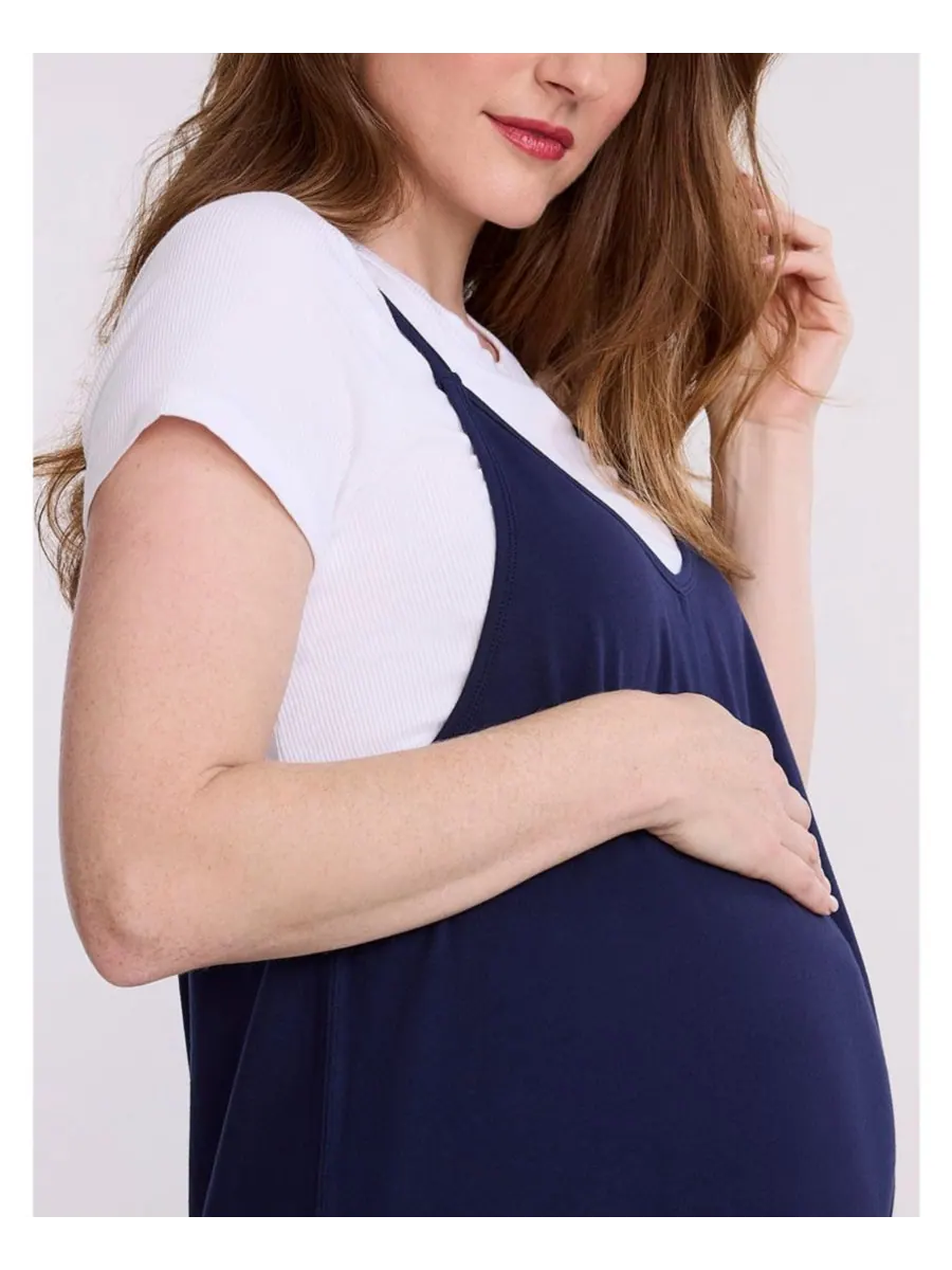 Женский комбинезон без рукавов свободного кроя для беременных Motherhood Maternity, Peacoat — изображение 4 из 5