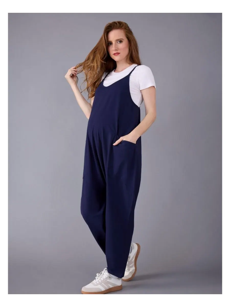 Женский комбинезон без рукавов свободного кроя для беременных Motherhood Maternity, Peacoat — изображение 5 из 5