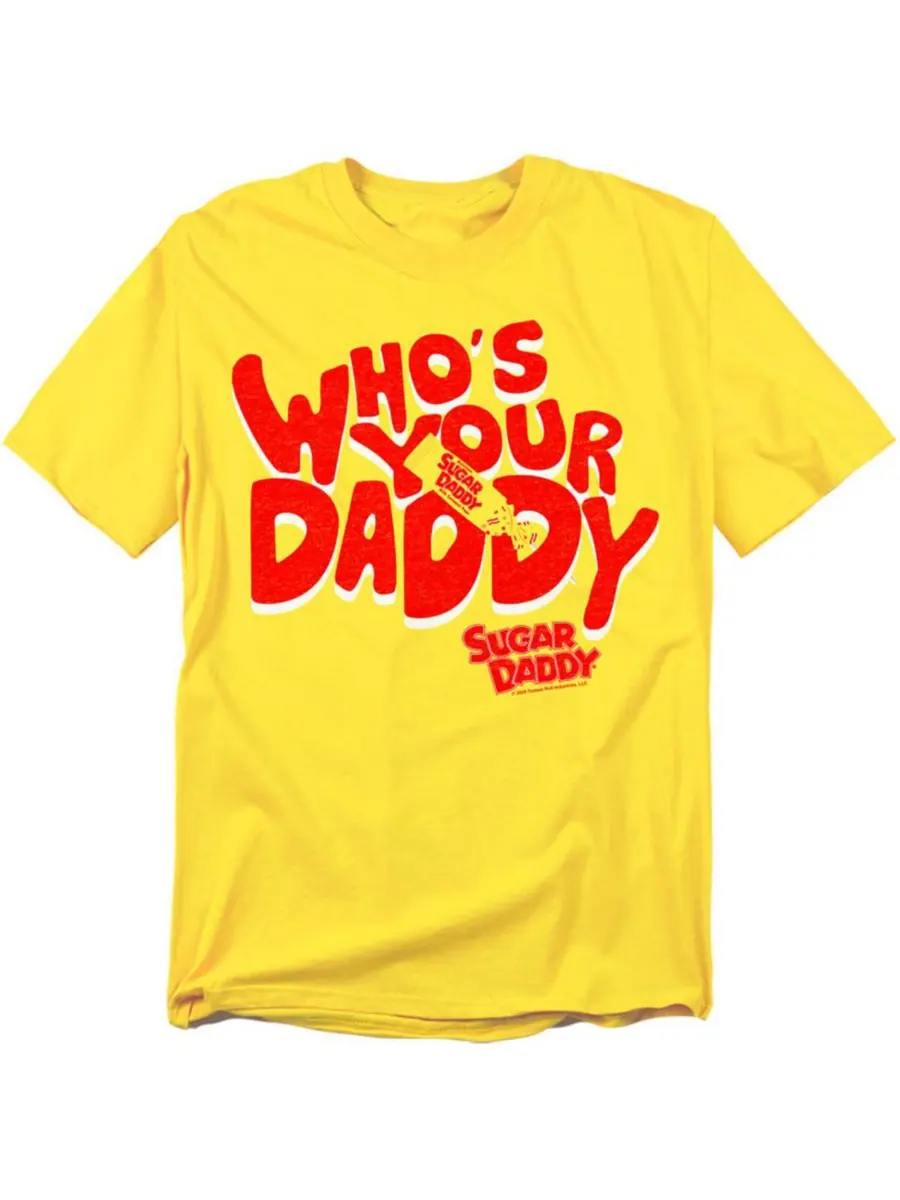 Мужская футболка Whos Your Daddy Tootsie Roll — желтый