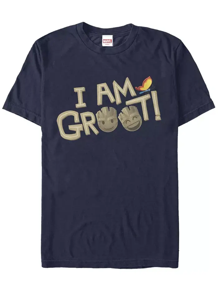 Мужская футболка с коротким рукавом Groot Emoji Fifth Sun — изображение 1 из 1, темно-синий