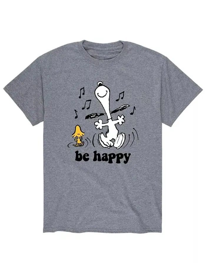 Футболка мужская Peanuts Be Happy AIRWAVES — изображение 1 из 2, серый